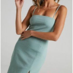 Showpo green summer dress small